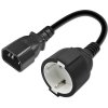 Qoltec Adapter IEC 320 C14 / SCHUKO | 0.15m